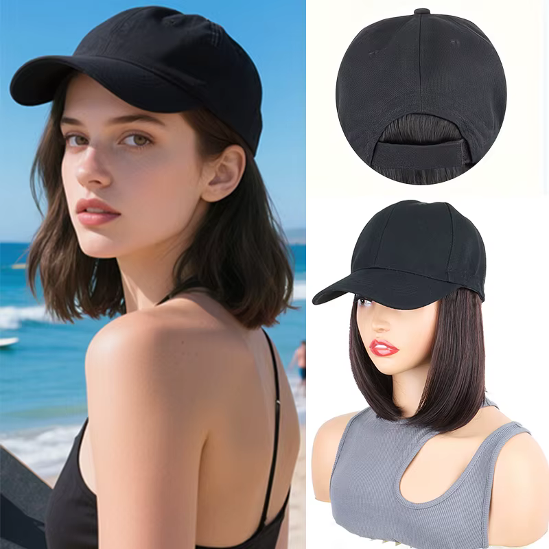 Extensions capillaires synthétiques pour casquette de Baseball