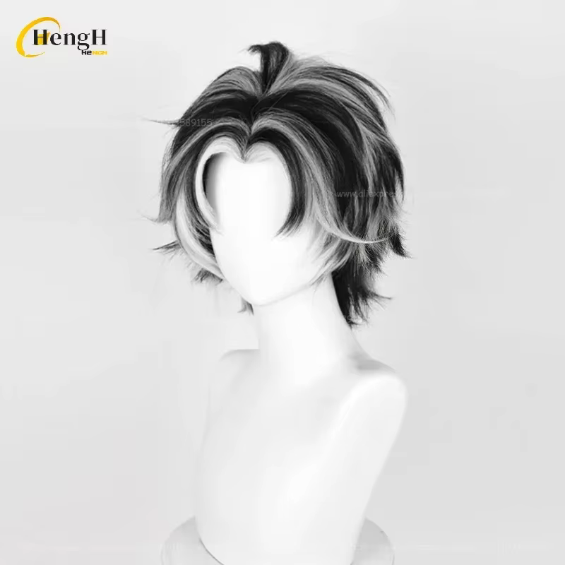 Anime Kotarou Bokuto synthétique 2 Styles Cosplay perruque courte 38 cm couleur mixte perruques résistant à la chaleur