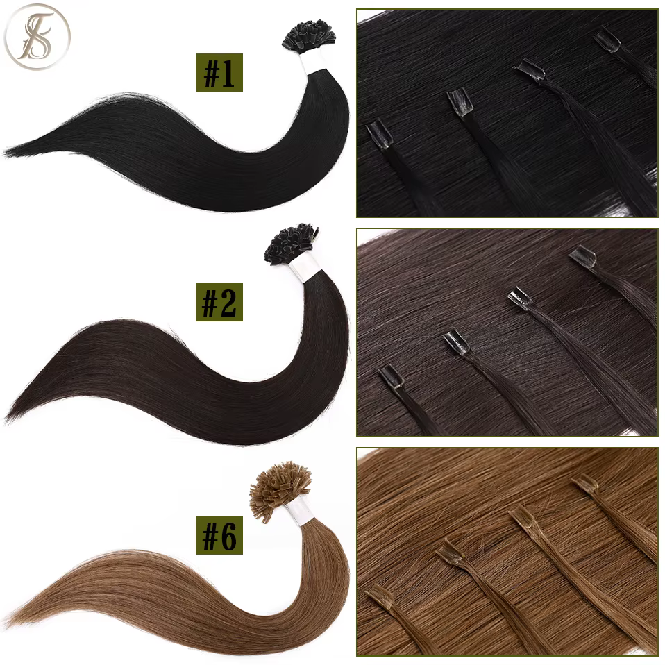 TESS U Tip-Extensions de Cheveux Naturels Pré-Collés