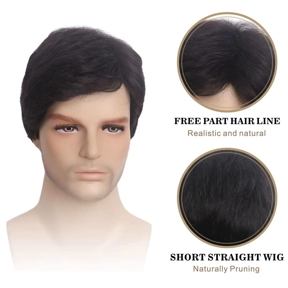 Perruque marron pour hommes