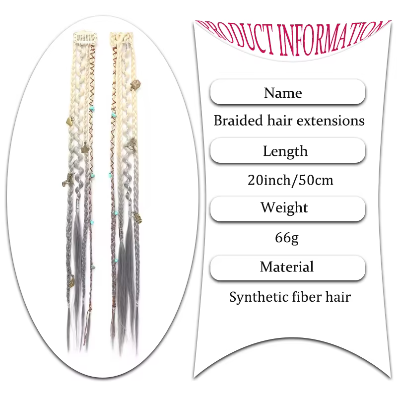 Petite tresse de cheveux style bohème
