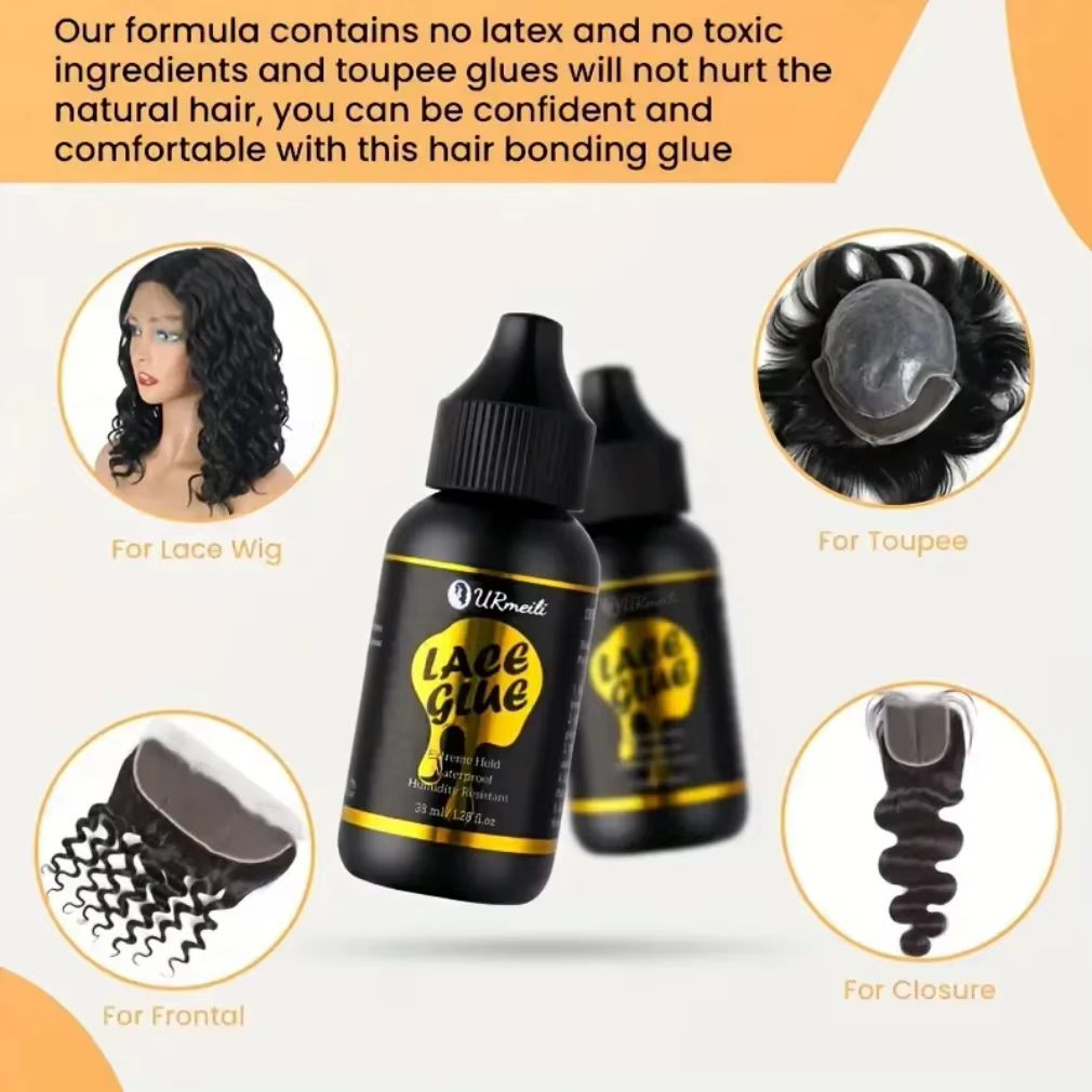 4 pièces accessoire de perruque colle de perruque avant de dentelle