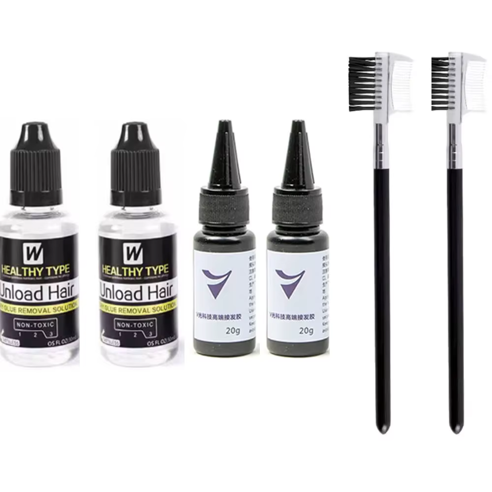 V-light technologie Extension de cheveux perruque colle