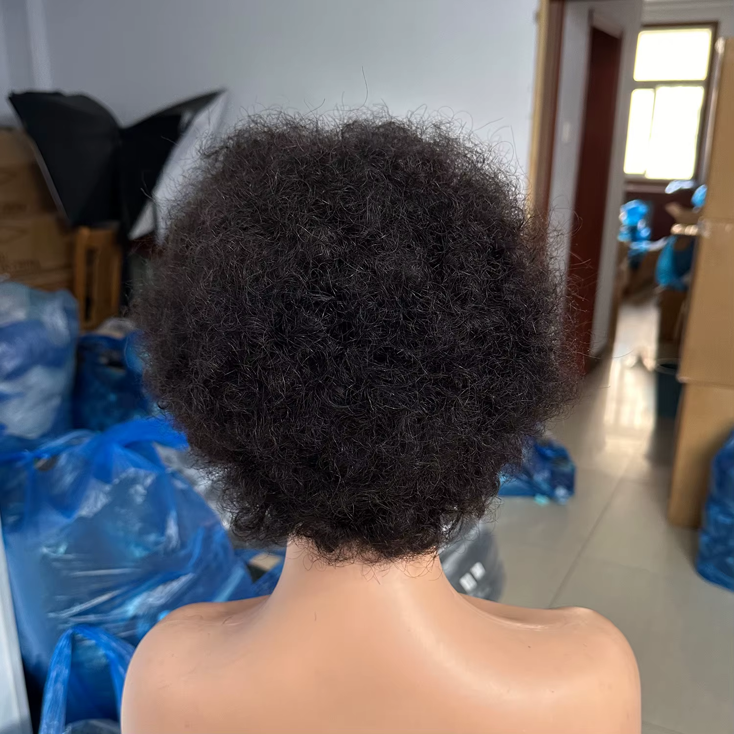 Perruques en cheveux humains afro bouclés pour femmes noires
