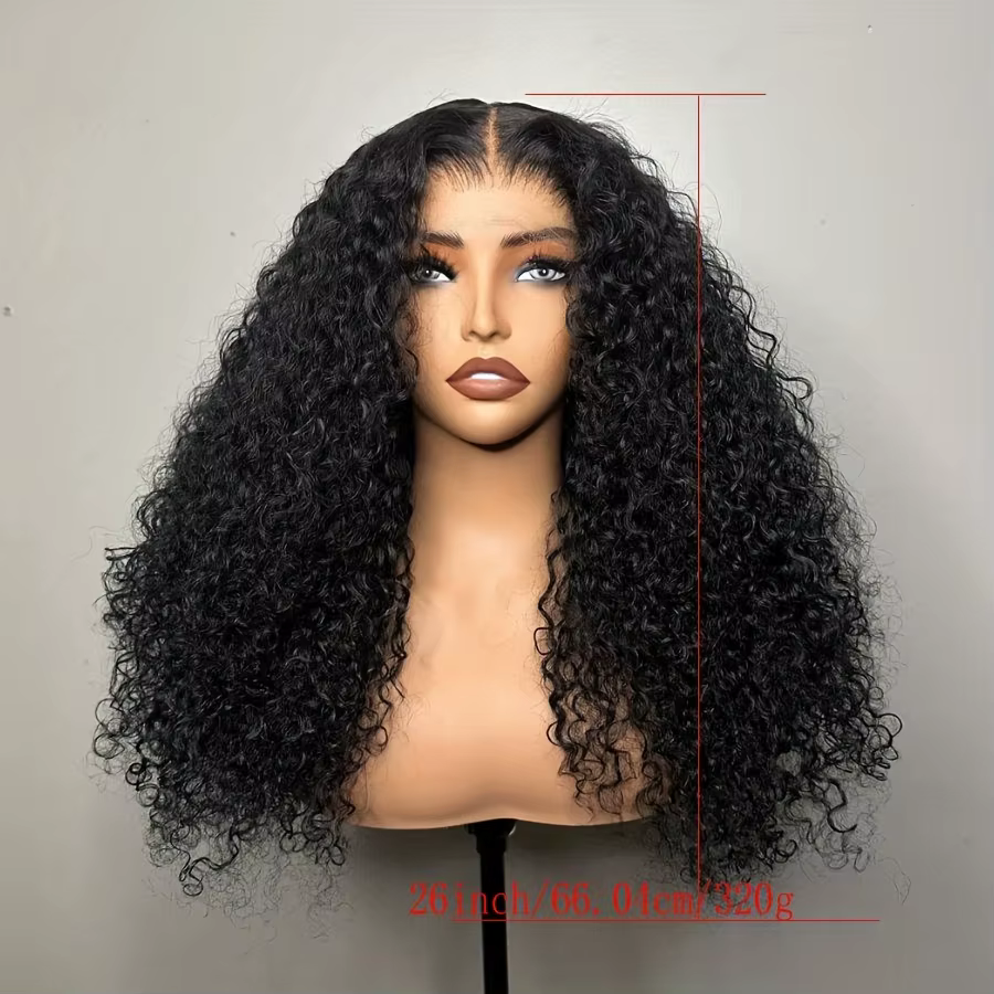 Perruque Lace Front Wig synthétique noire douce
