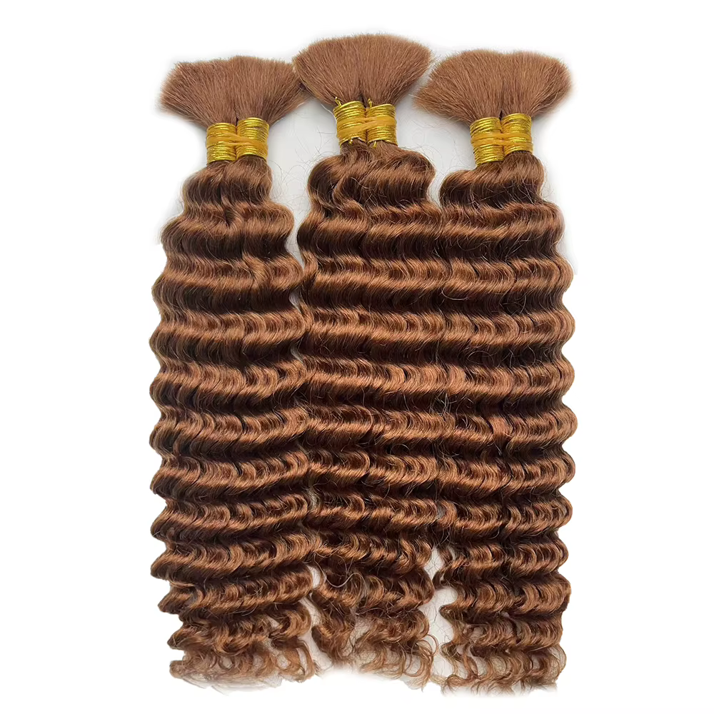 Tressage en vrac cheveux humains vague profonde couleur non transformée sans trame Boho tresses
