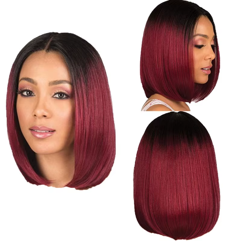 Ensemble de Cheveux Synthétiques Ultraviolets Courts pour Femme