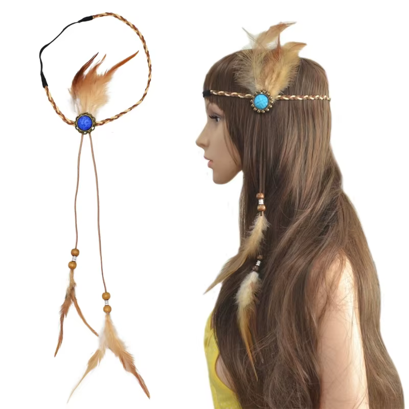 Bandeau en plumes style Boho