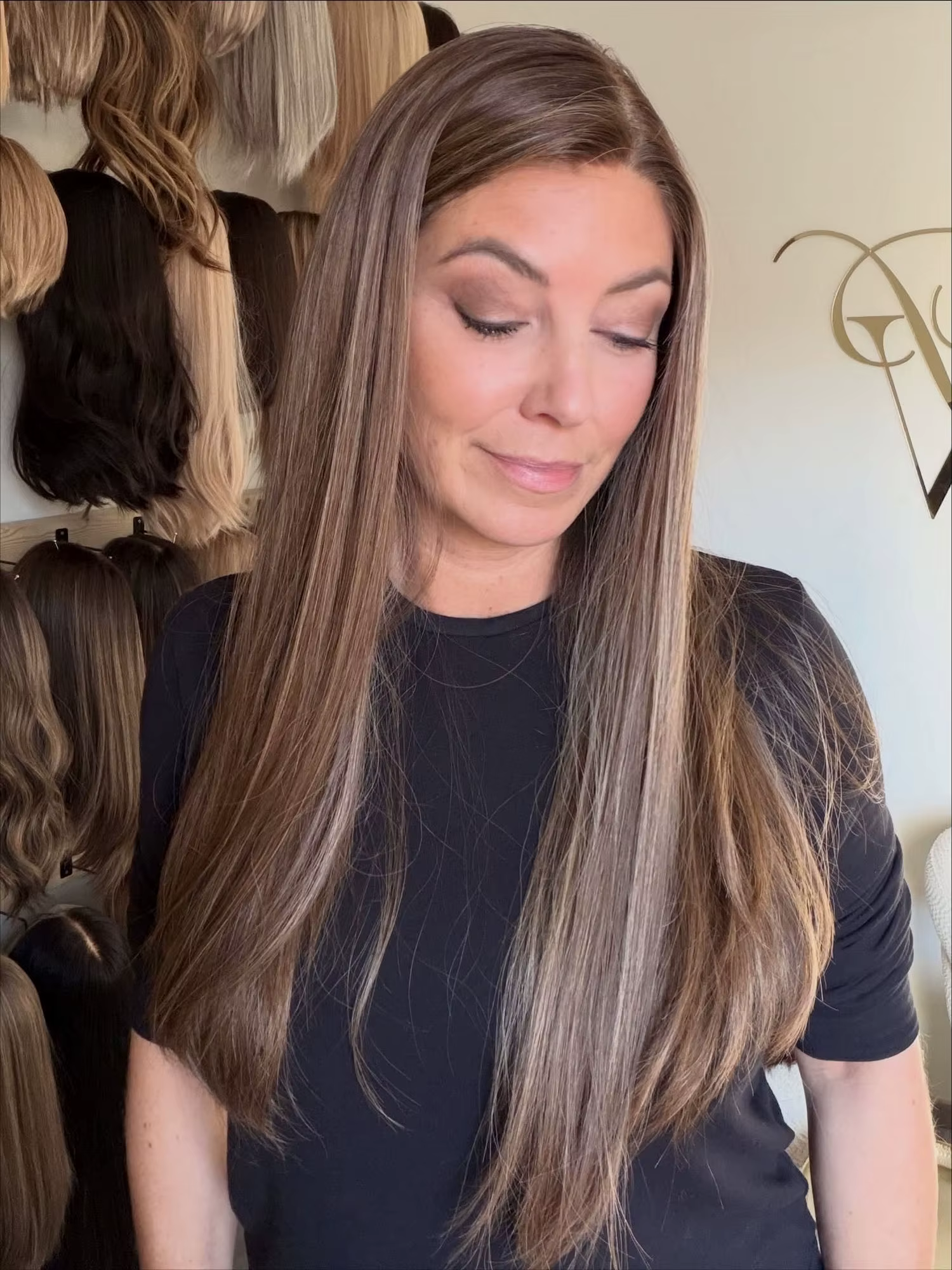 Perruque Lace Front Wig synthétique lisse et naturelle