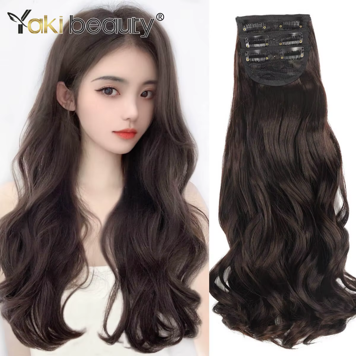 Extensions capillaires synthétiques à clips