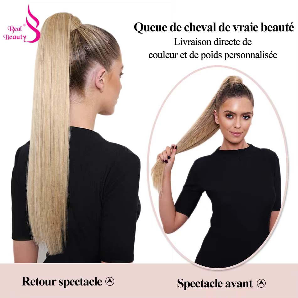 Real Beauty – queue de cheval de cheveux humains