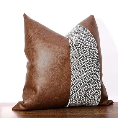 Juste de coussin en similicuir de luxe, taie d'oreiller décorative, moderne, canapé, salon, ferme, nouveau