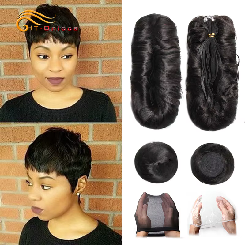 28 pcs/Lot Extensions de cheveux humains indien brut paquets