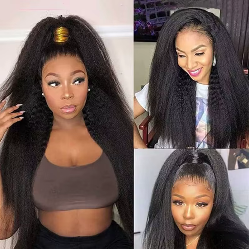 Perruque Lace Frontal Wig naturelle Yaki lisse