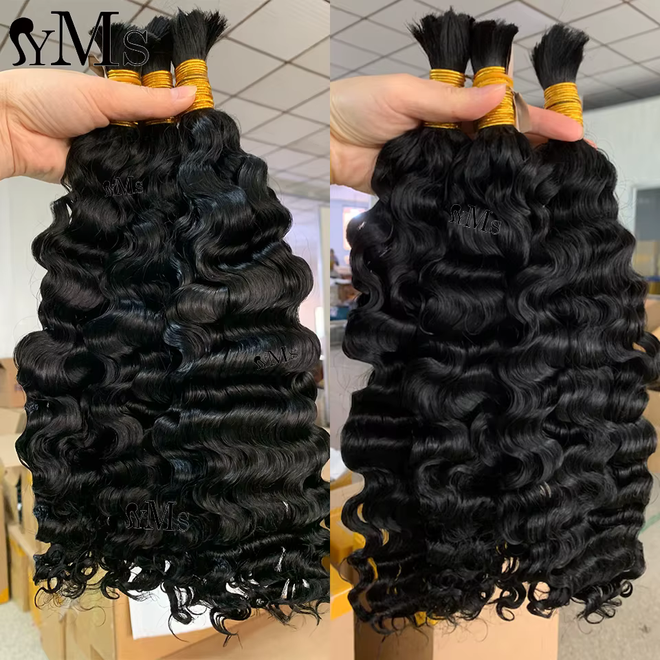 Cheveux humains en vrac pour tresser des extensions