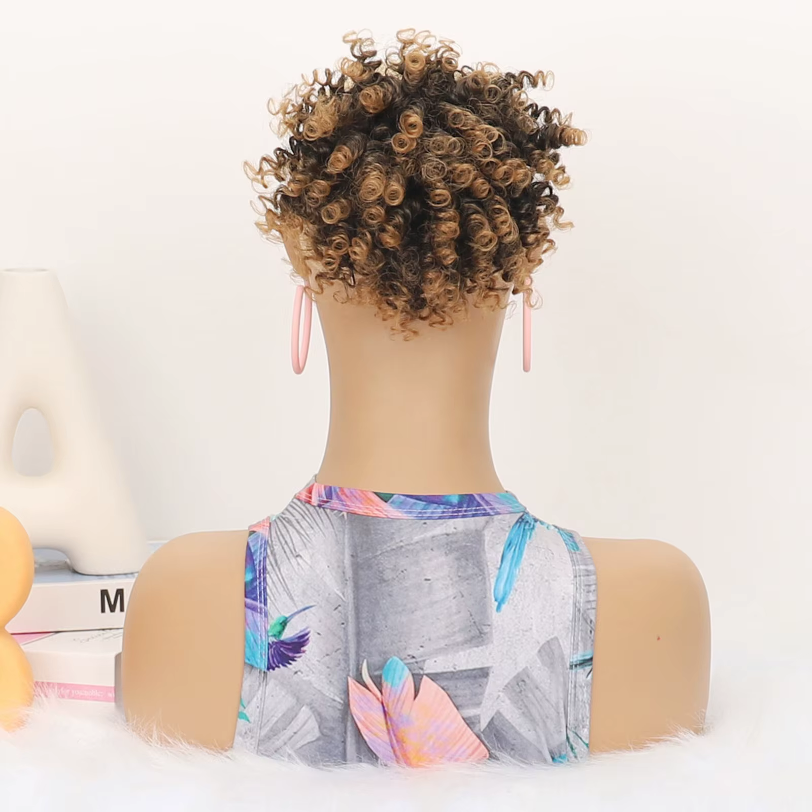 Jeedou Chignon Afro bouffant africain bouclés beignet cheveux