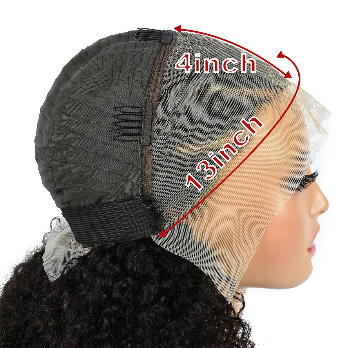 Perruque de cheveux humains tressés 13x4 perruques avant de dentelle