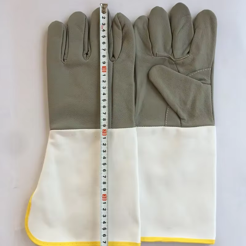 Gants de travail en cuir de vache pour la soudure | Manches longues et larges | Bouche large résistante à l'usure pour soudeur et travail des métaux