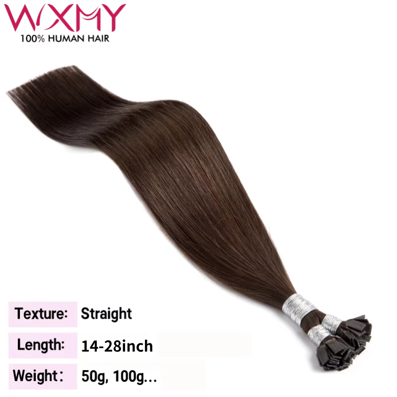 Extensions de cheveux à pointe plate droite