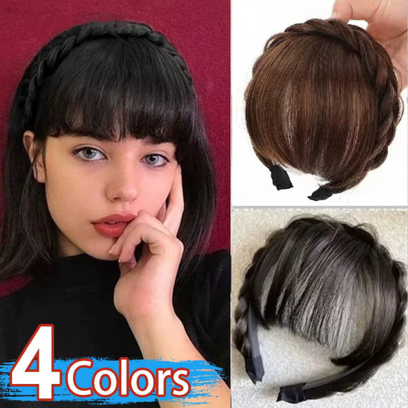 Faux cheveux bandeau frange perruque frange bandeau Extension de cheveux femmes filles Clips dans l'extension de cheveux accessoires de cheveux postiche Clips