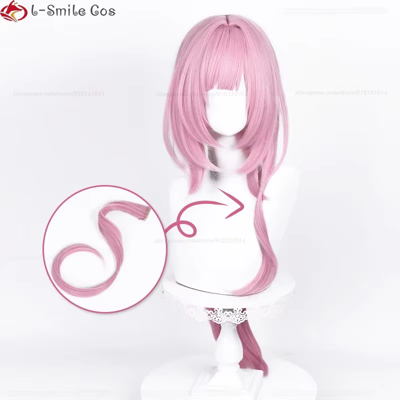 Elysia Cosplay perruque longue rose blanc perruques pour femmes Costumes