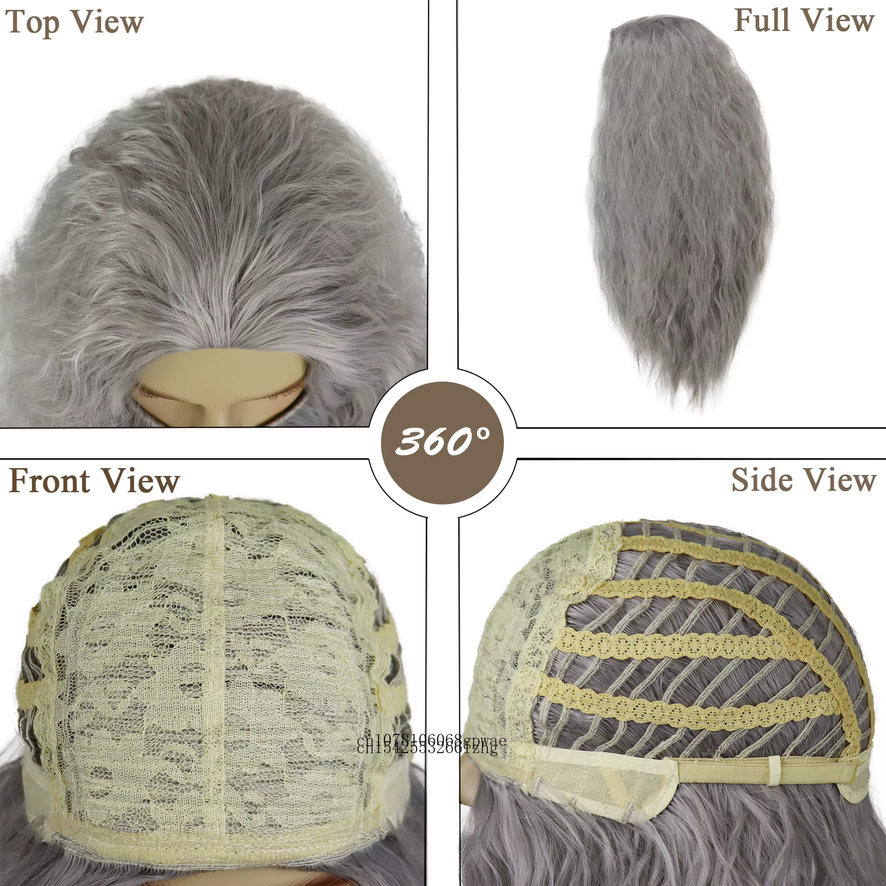 Dumbledore Cosplay perruque cheveux synthétiques Halloween école Gandalf assistant Costume