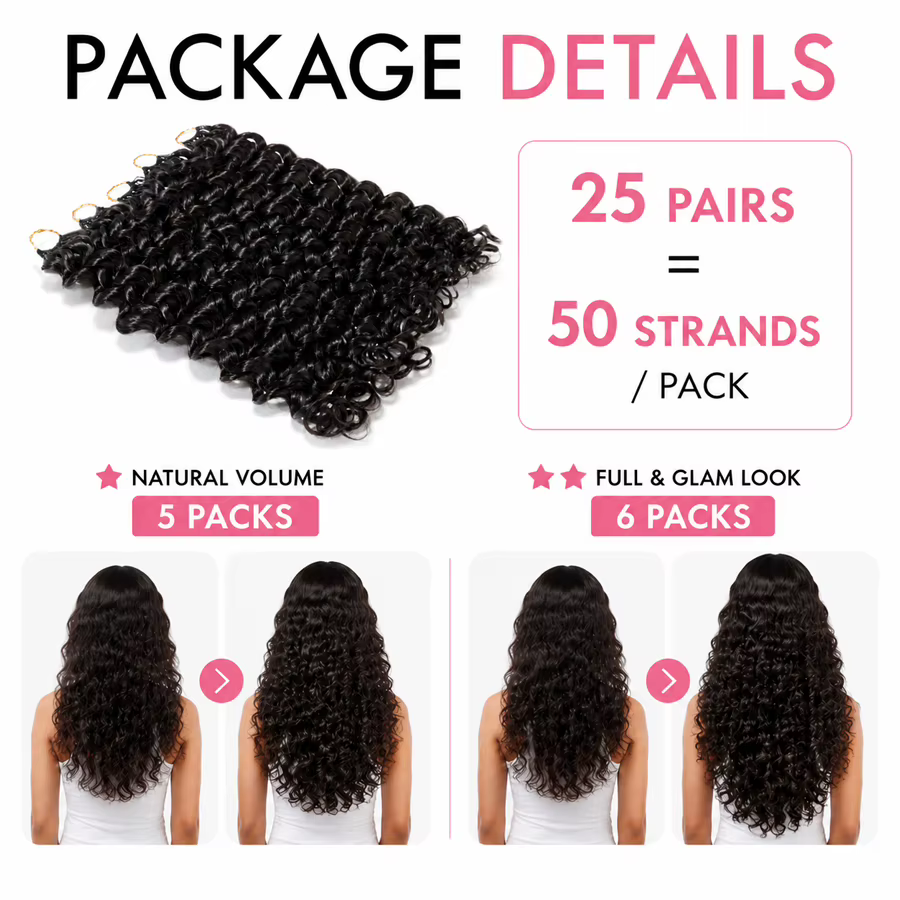 WOWANGEL Extensions de cheveux humains bouclés en vrac pour tresses