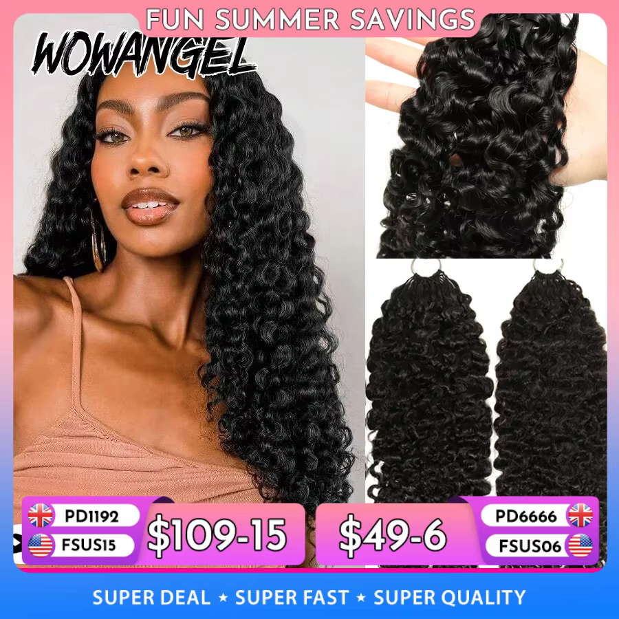 Extensions de cheveux humains bouclés birmans 12A