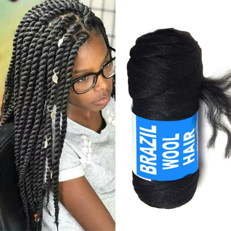 Extensions de cheveux en laine brésilienne pour tresses africaines