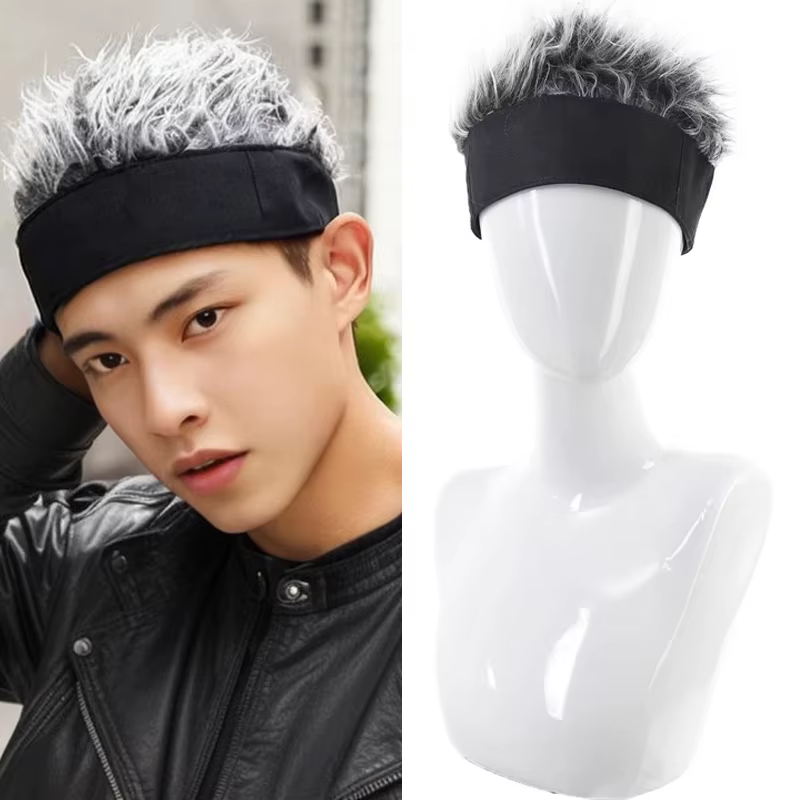 Perruque chapeau court pour hommes