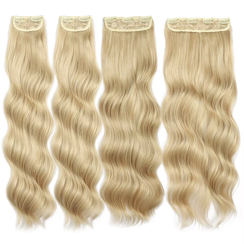 Extensions capillaires synthétiques blondes à Clip
