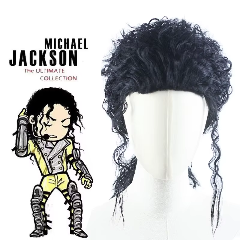 MJ Michael Cosplay perruque noire Jackson