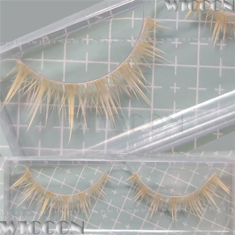 Luca Luka Alien scène Cosplay accessoire bouclés Blonde perruque cils ensemble Blink Gone règle de mon coeur homme Cos fête Halloween personnalisé