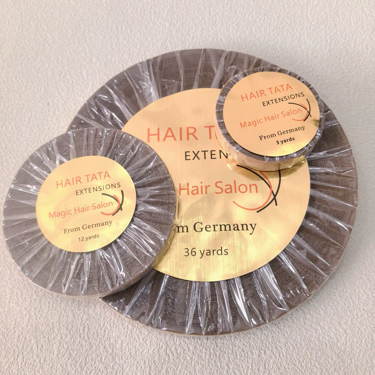 1 rouleau 36 yards de largeur 0.8/1 cm ruban adhésif Double face pour extensions de cheveux TATA