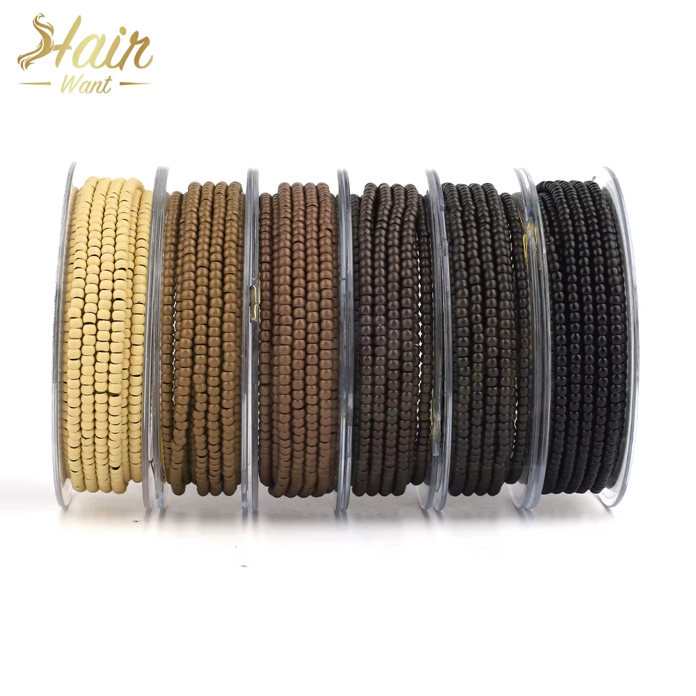 Hair Want 1000 pièces 3.0mm perles d'extension de cheveux pré-chargées avec Micro