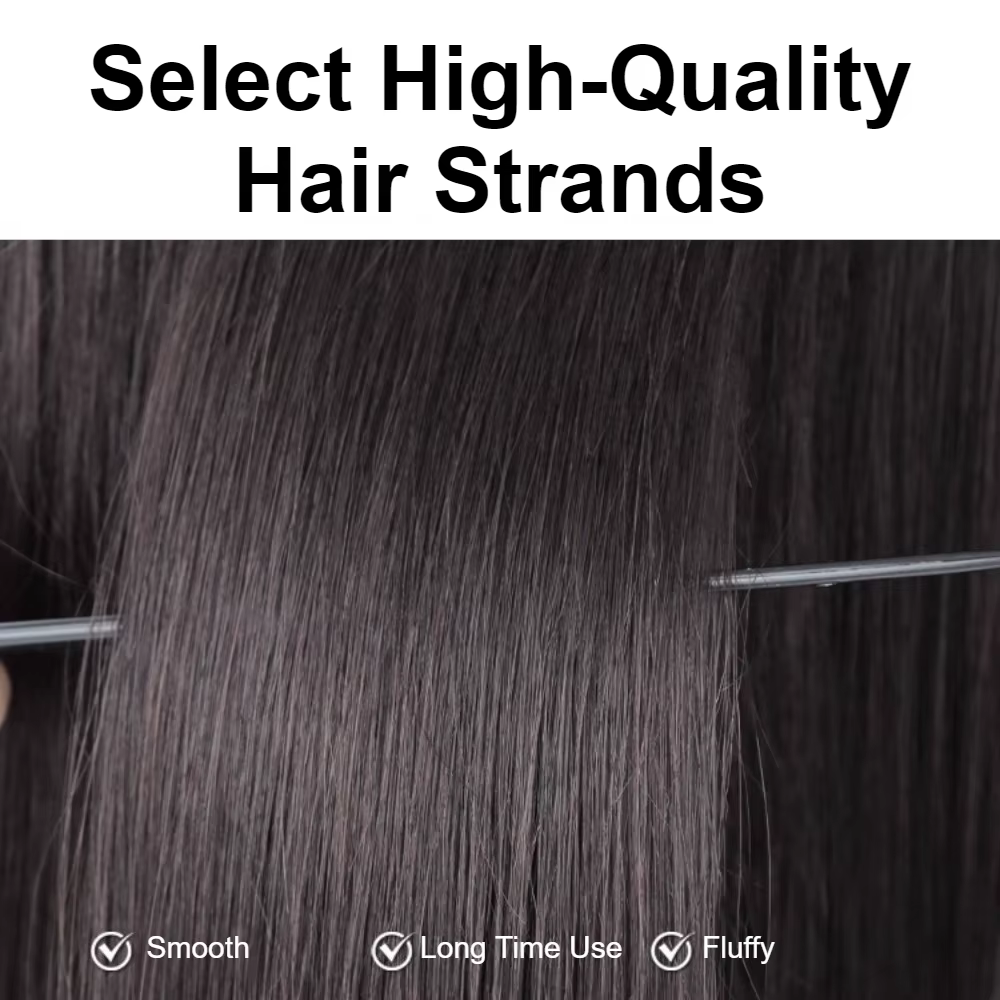 Perruque synthétique lisse pour hommes