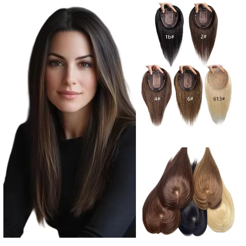Postiche pour femmes, cheveux humains