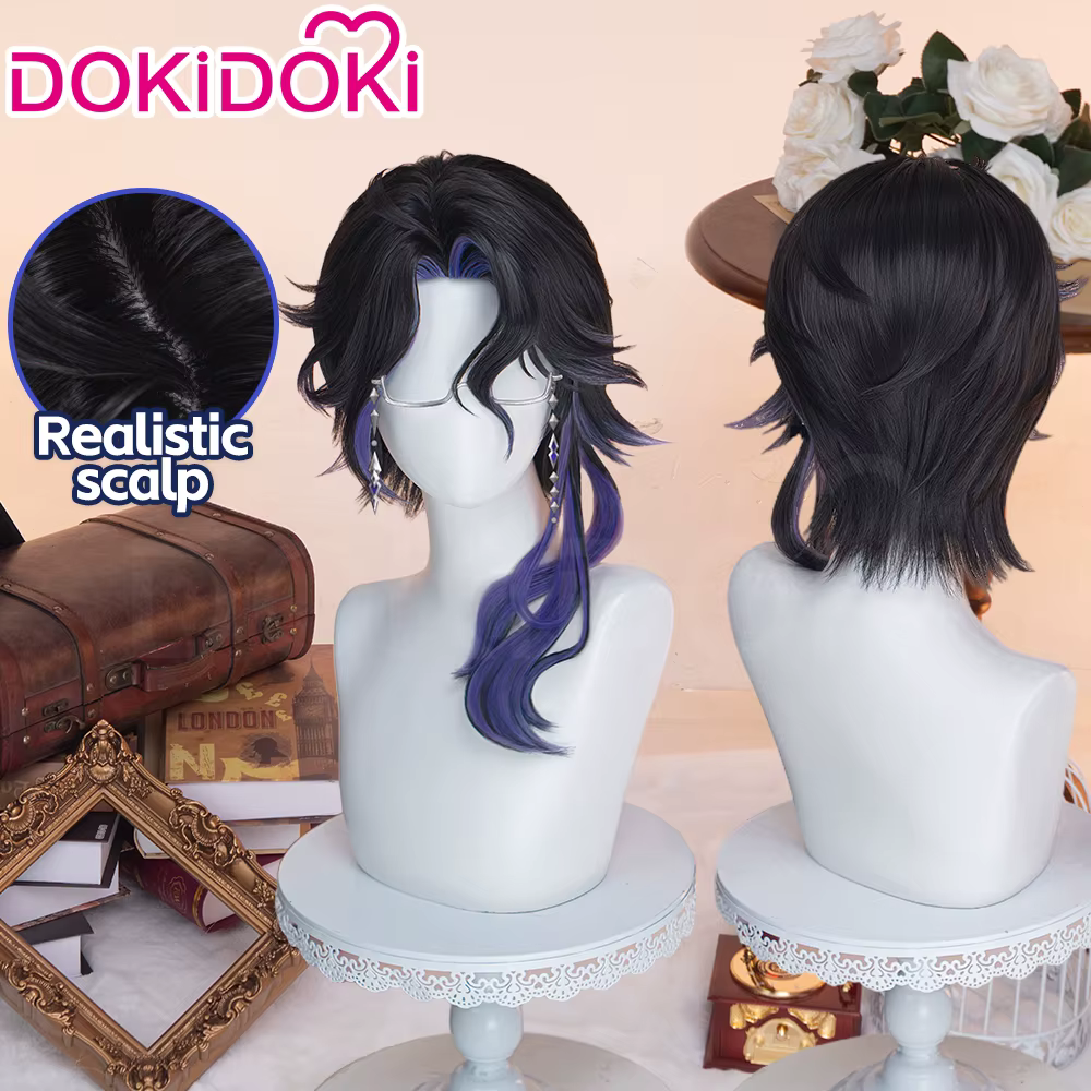 EN STOCK Perruque Dahlia Ifa Pantalone Game Genshin Impact DokiDoki Hommes Cheveux Roses Mondstadt Ifa Cosplay