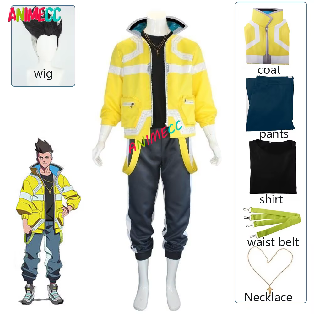 ANIMECC en STOCK Cyberpunkk 2077 David Cosplay Costume perruque Anime Cyberpunkk bord Walker Costume tenues d'halloween pour hommes