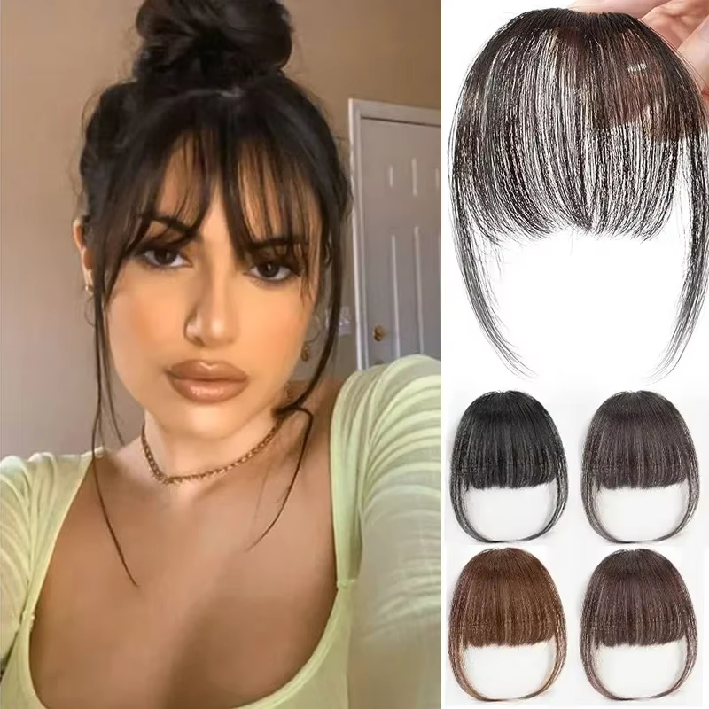 Faux Air frange cheveux Extension à clips