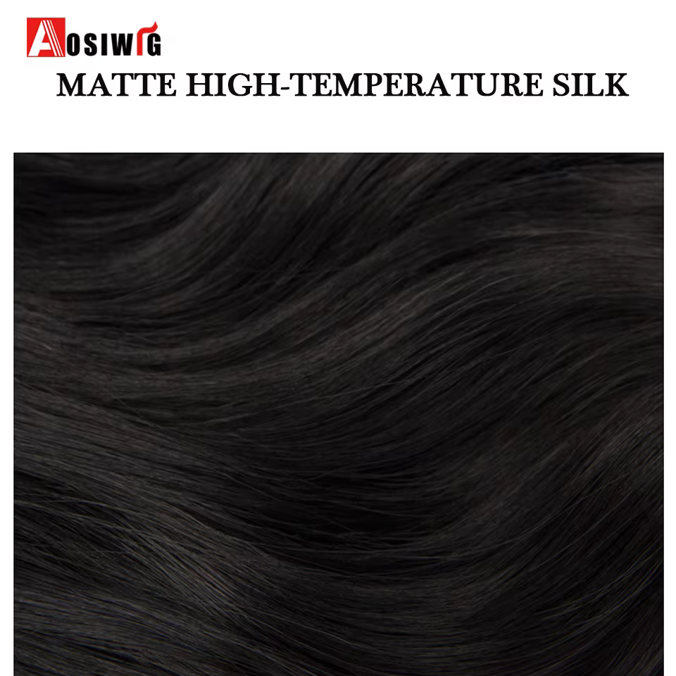 Extension de Cheveux Synthétiques Longs et Lisses en Forme de V