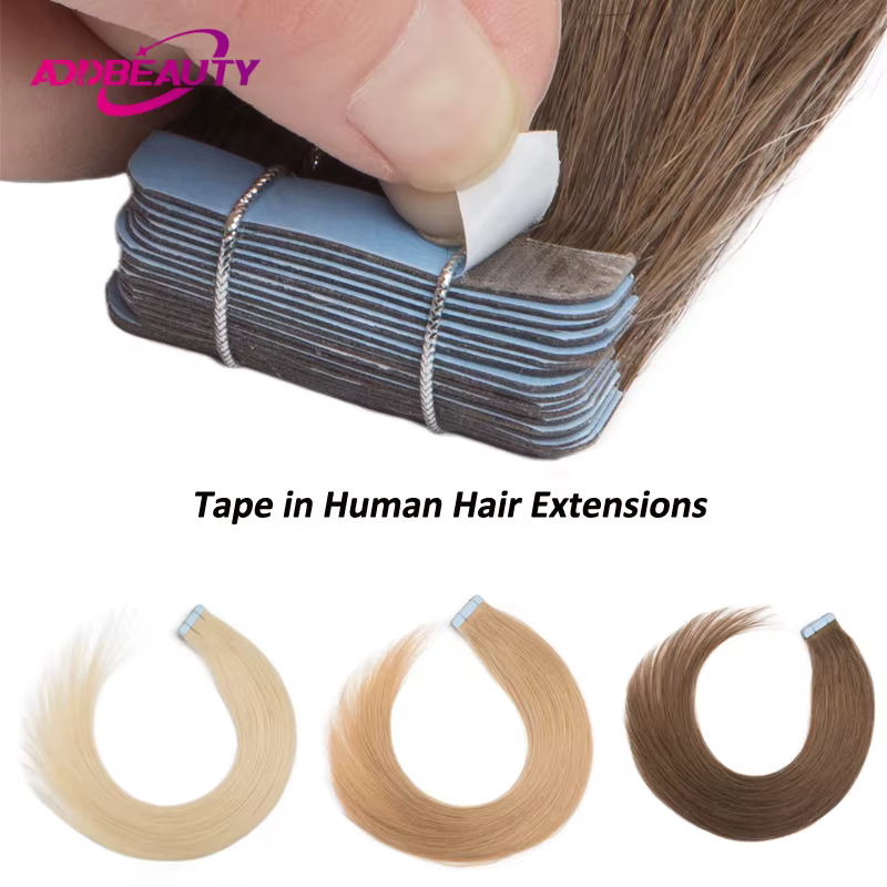 Bande droite dans l'extension de cheveux