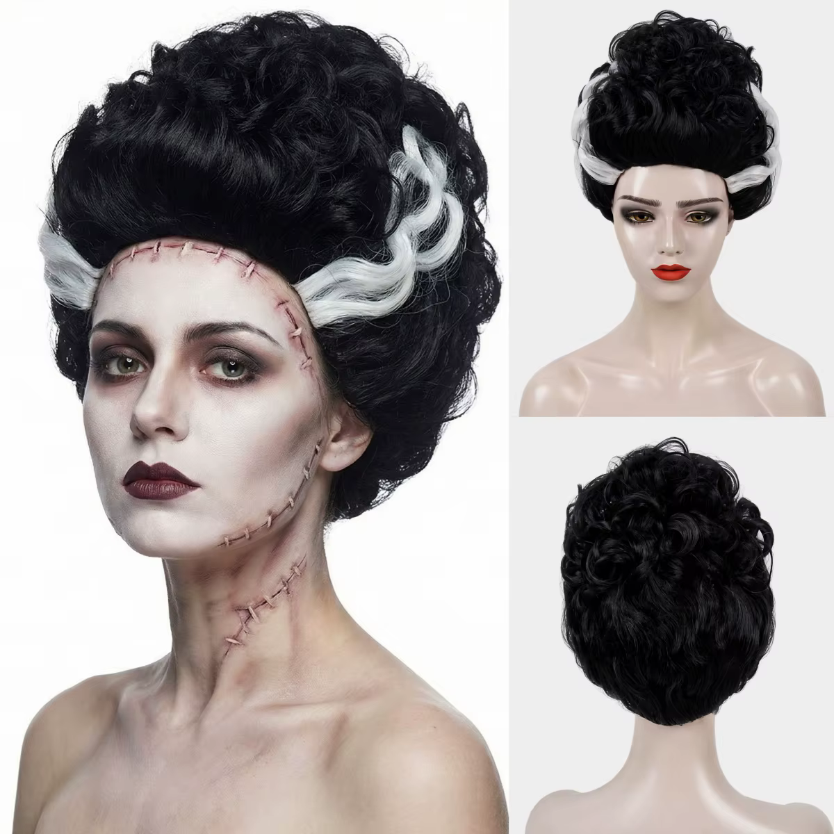 Perruque Afro Noire et Blanche REEWES