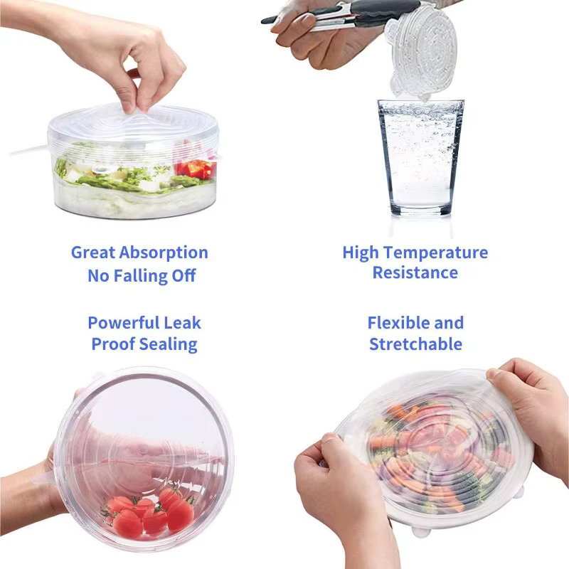 Couvercle en Silicone réutilisable, couvercles extensibles, couvercles hermétiques pour conserver les aliments frais, bol extensible, ustensiles de cuisine