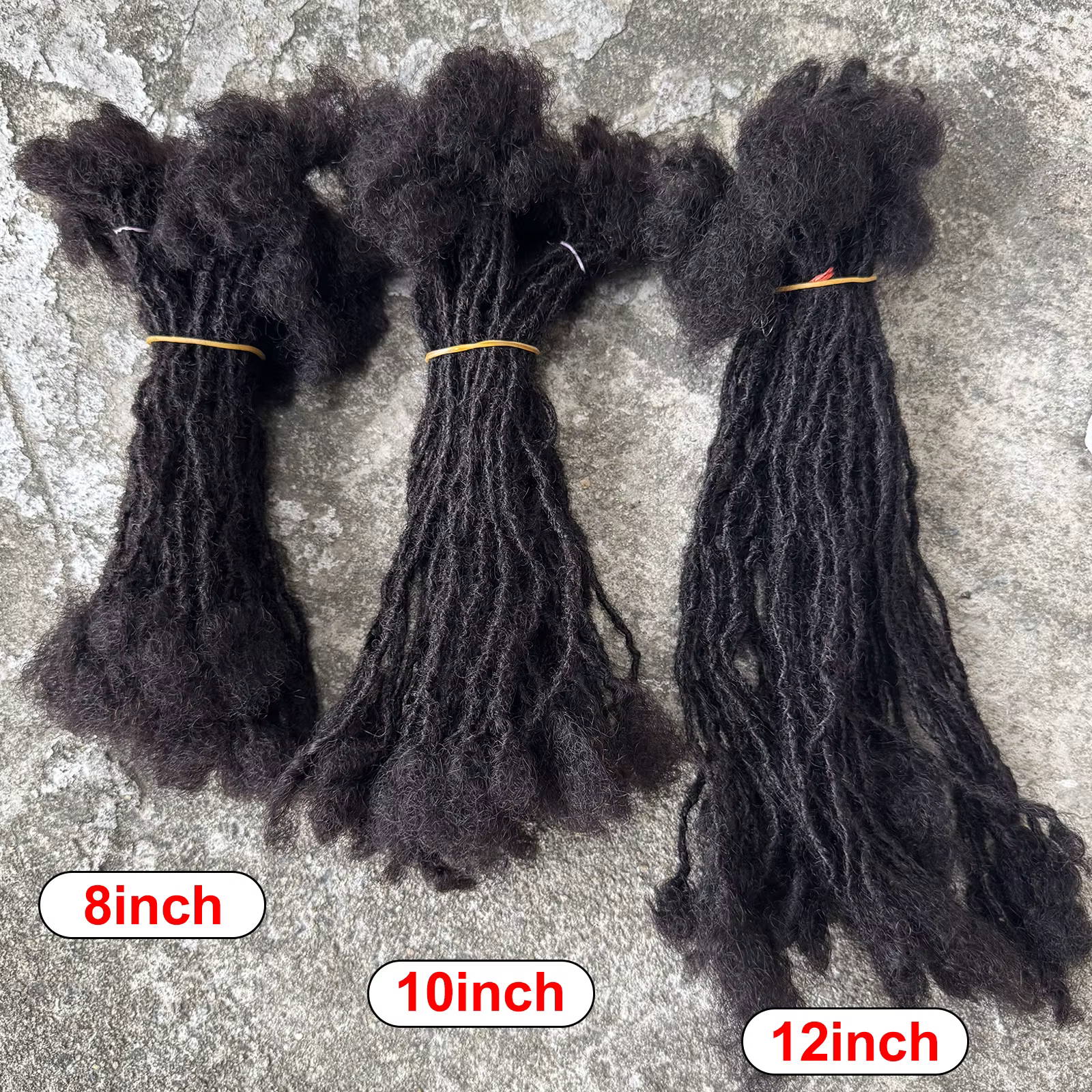 8-12 pouces 0.2 cm fait à la main Inter Loc Extension Sisterlocks 100% vrais cheveux humains Permanent Micro Locs Extensions doux Dreadlock