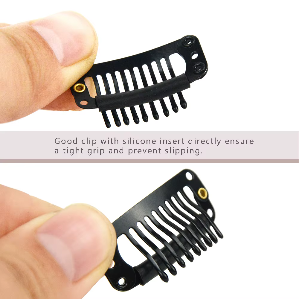 Clips d'extension de cheveux à 9 dents