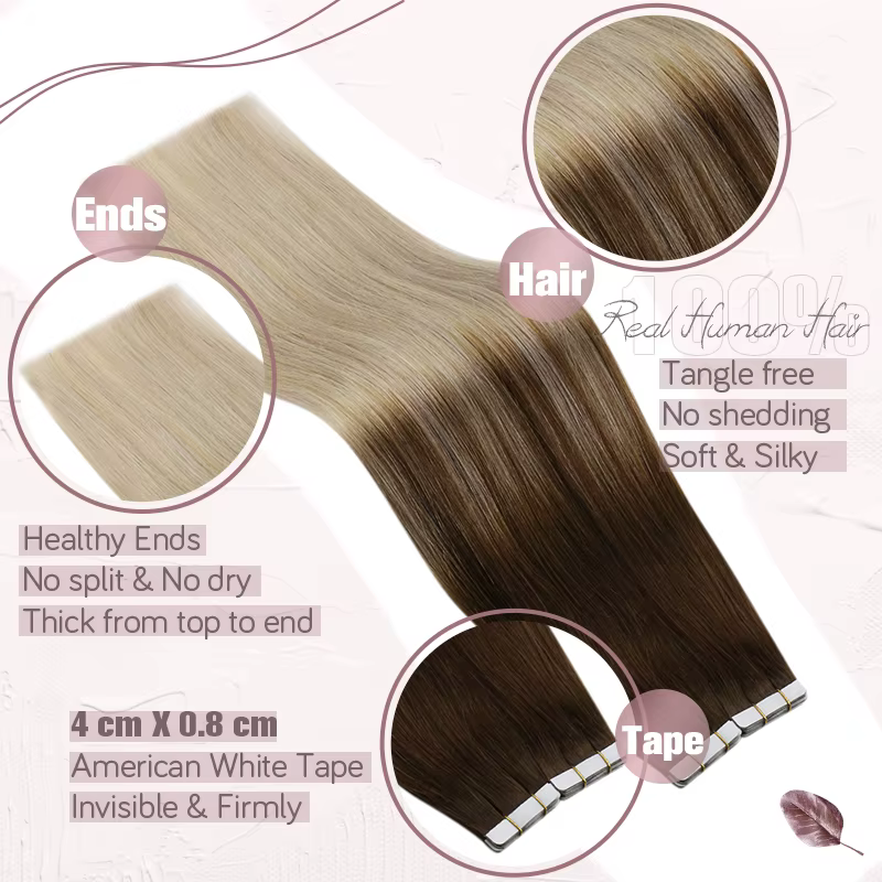 [Bas prix] Extensions de cheveux Ugeat à bandes adhésives