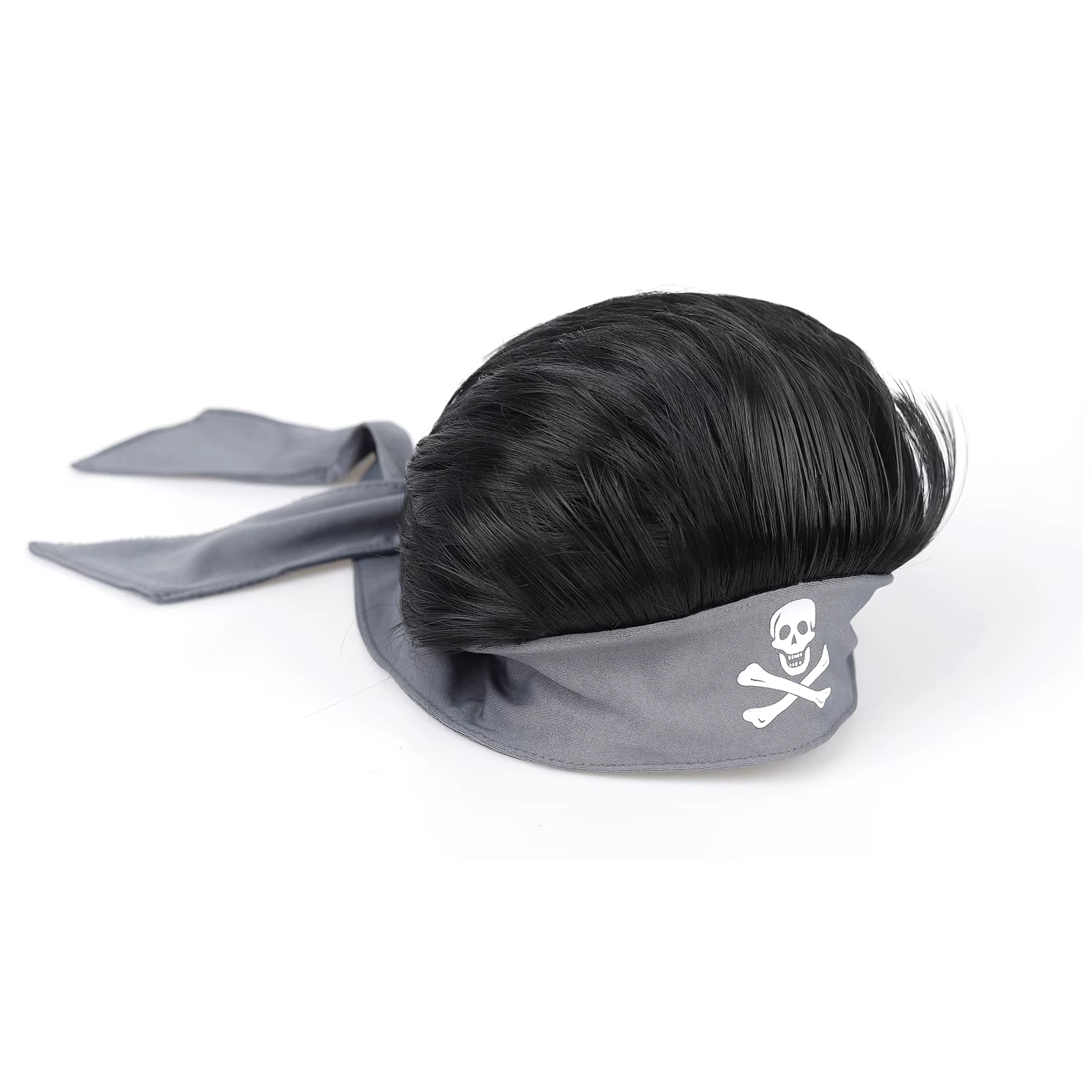 Perruque synthétique de coiffure pirate avec bandana