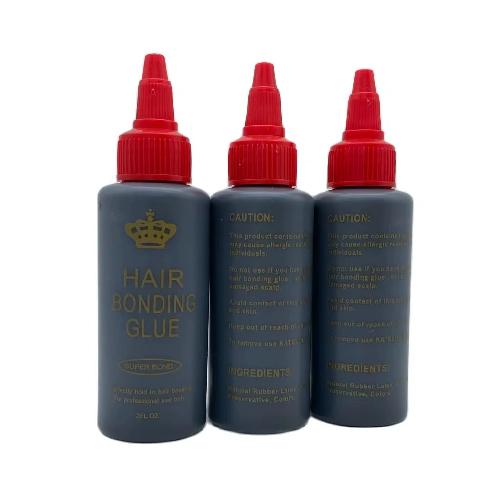 2 Oz 60 ml colle de liaison de trame de cheveux noirs