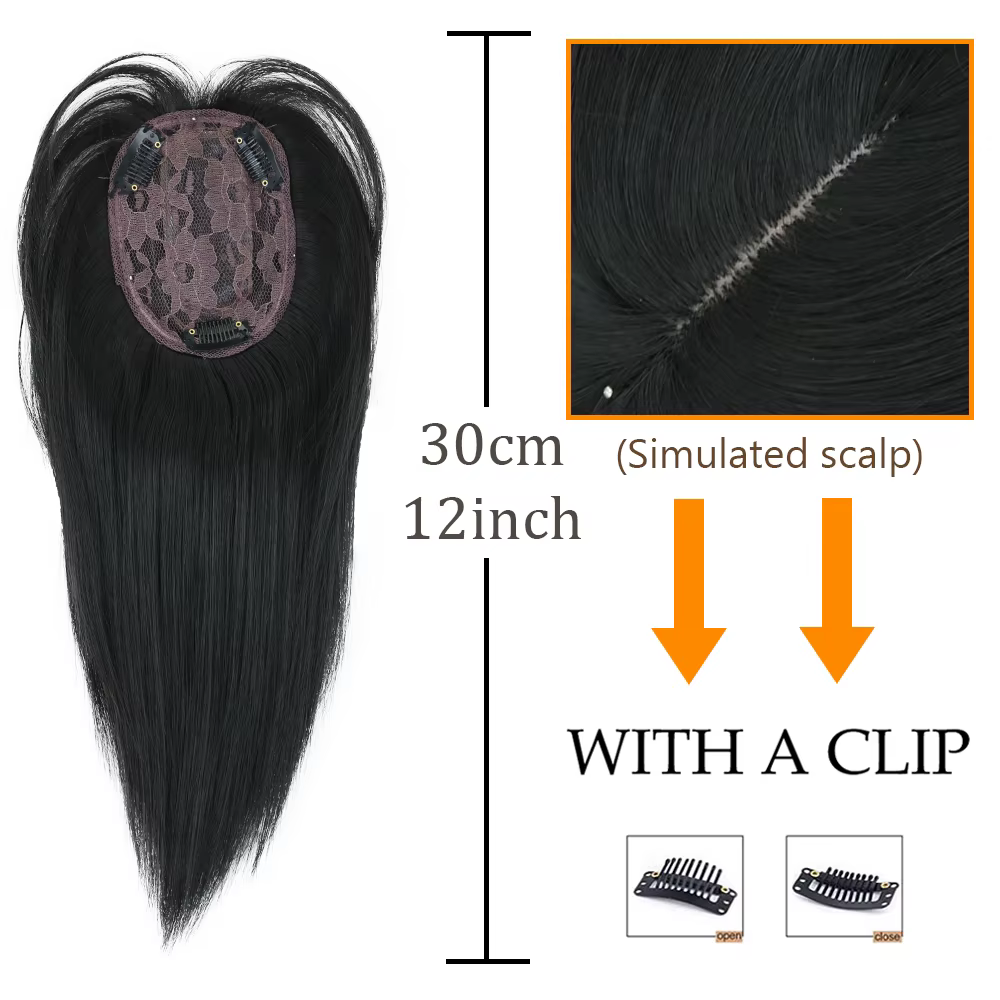 Extensions capillaires synthétiques lisses à 3 Clips